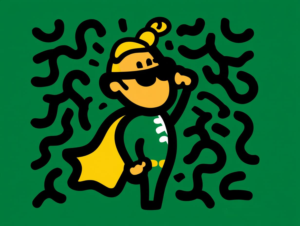 Power Downloader in the style of Keith Haring